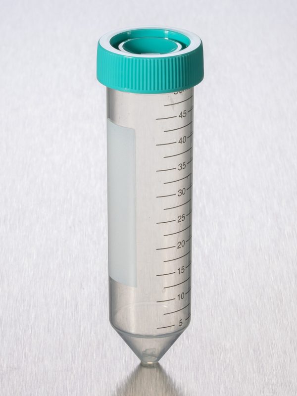 Corning® Gosselin™ Conical Base Tube, 50 mL, PP, with Printed Graduation, Green Cap, Sterile, 25/Bag